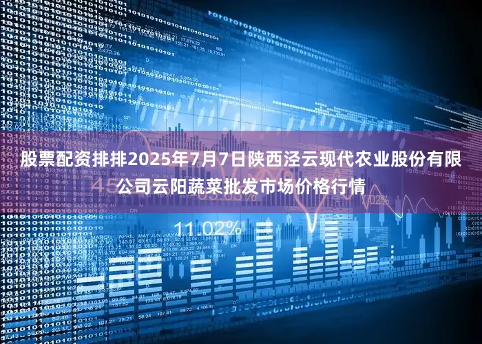 股票配资排排2025年7月7日陕西泾云现代农业股份有限公司云阳蔬菜批发市场价格行情